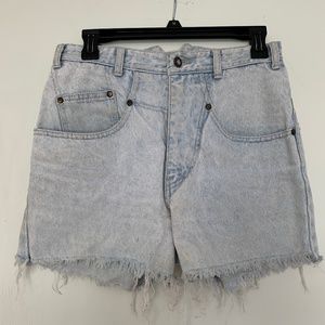 high waisted denim shorts